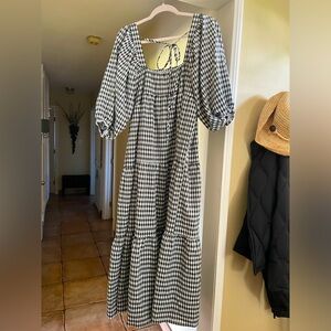 Gingham maxi dress